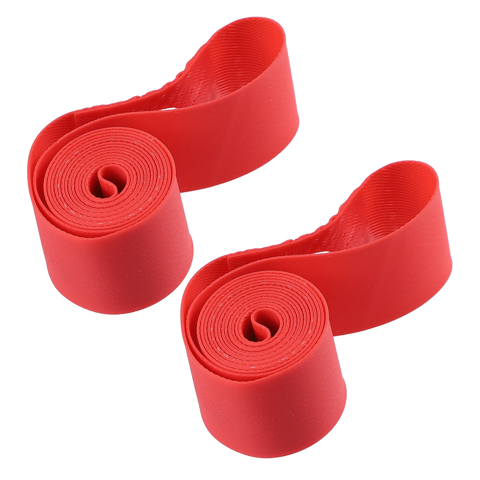 A ABSOPRO 16" Bike Wheel Rim Strip Rim Tape Inner Tube Band PVC Red (Set of 2)