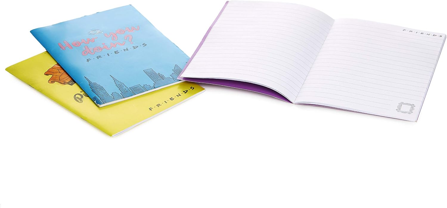 Paladone PP5564FR Friends Lined Notebook Set, 3-Pack Phrases Stationery, Officially Licensed - Image 4
