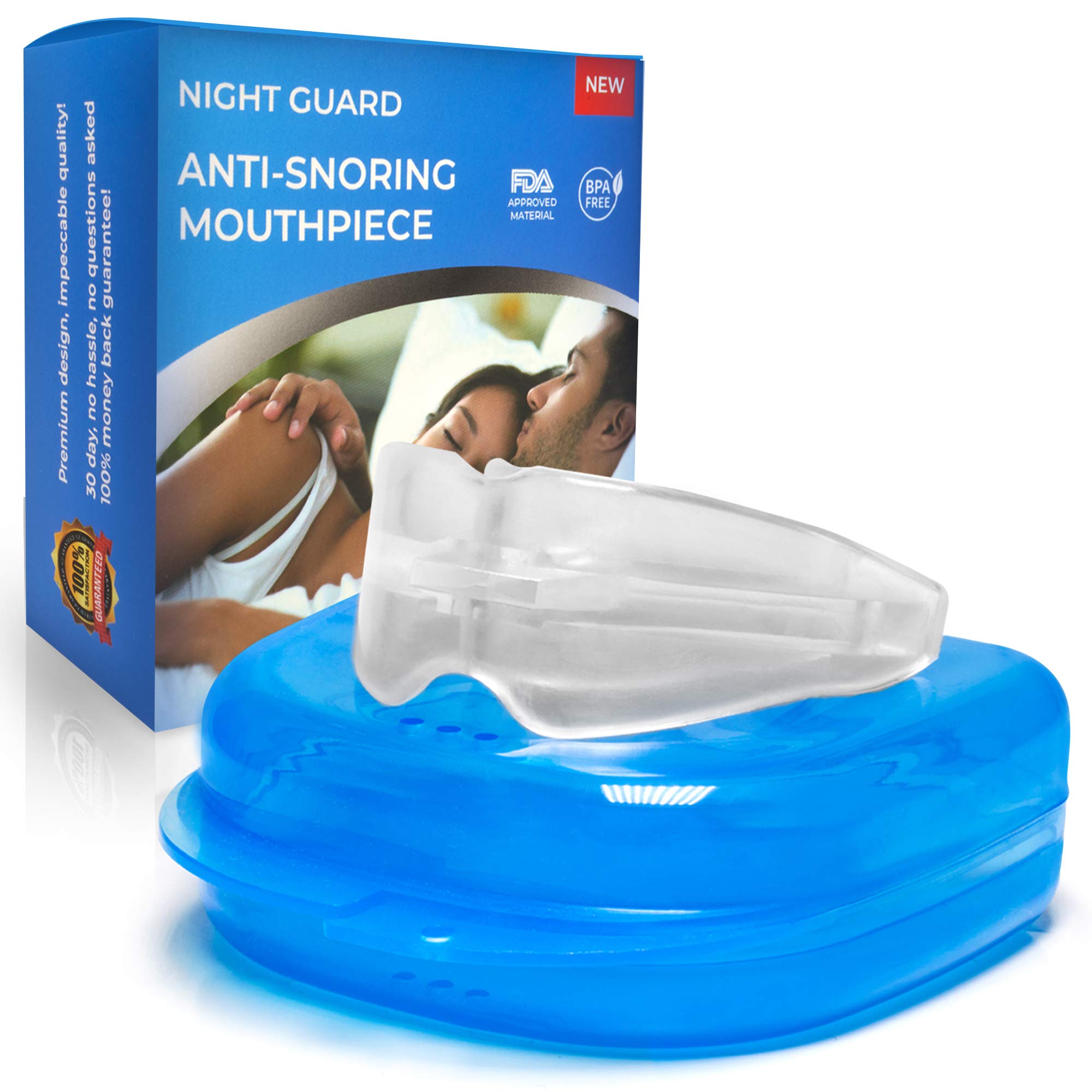 Snore Stopper Mouthpiece - Anti Snoring Solution, Sleep Aid Custom Night Mouth Guard Anti Snore Device