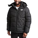 Reebok Mens Winter Jacket - Thick Heavyweight Ski Winter Coat - Warm Insulated Quilted Hooded Puffer Coat for Men