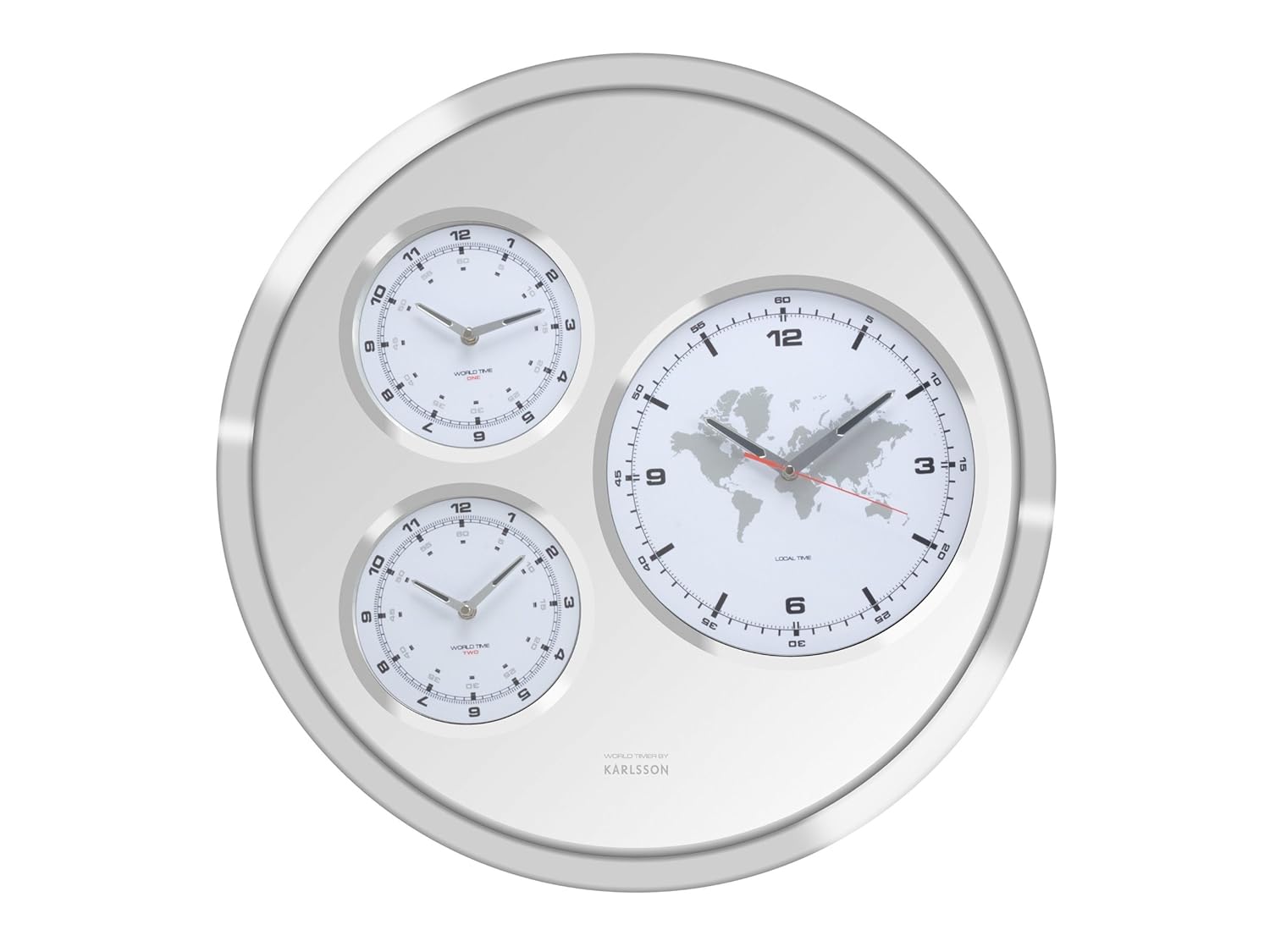 Karlsson Wall Clock Big Tic World Time, White Dials Amazon.co.uk