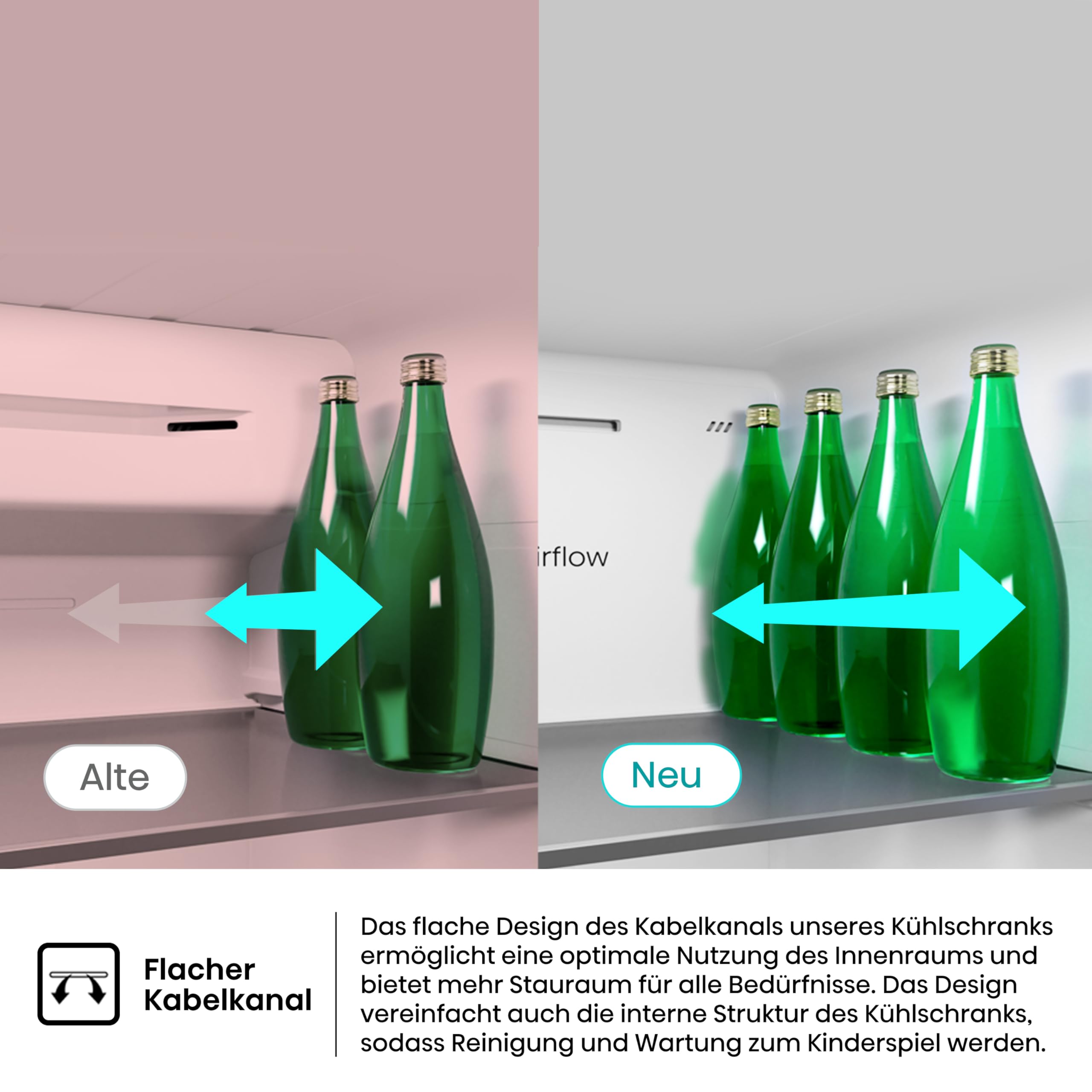 Hisense RS5P528STFE Kühl-Gefrierkombination/Freistehend/ 528L/ 40dB/ EEK: E/Eis&Wasserspender/Total No Frost/SuperCool/Big Box/Temperatur Sensor/XXL Türfach/BxHxT: 91,1×178,6×61,5cm/ Schwarz 3