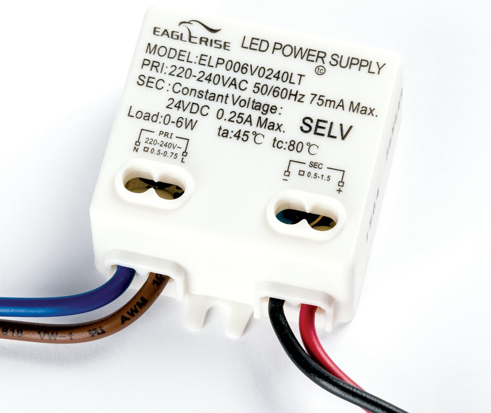 Eagl ERISE – 6 W Driver Transformer Round ELP006 V0240LT 24 V LED Driver
