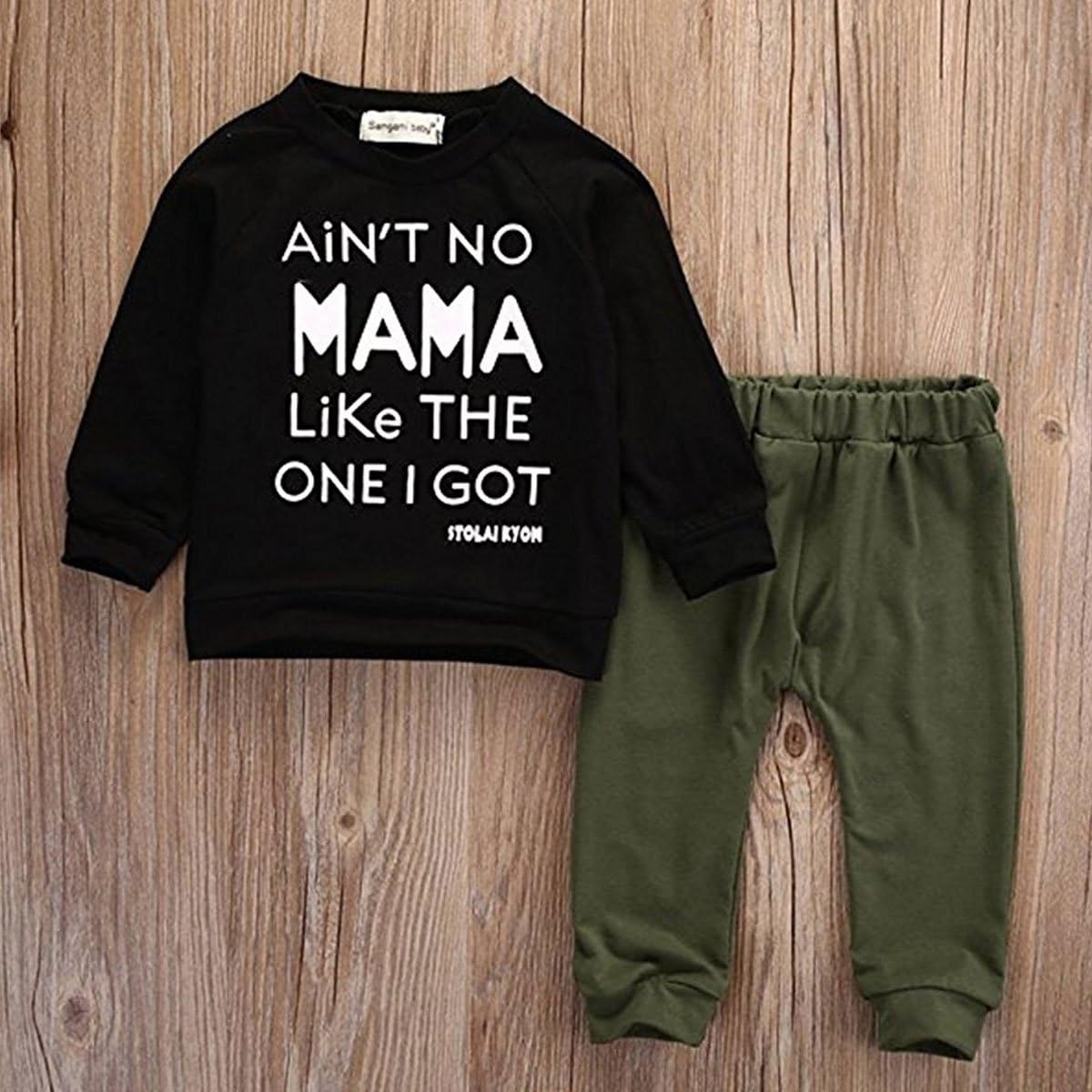 Baby Kids Toddler Boy Printed Tops Pants Leggings Outfits Clothes Set 0-3 Y: Clothing