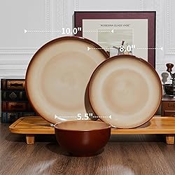 Pokini Stoneware Dinnerware Set Service for 4, 12