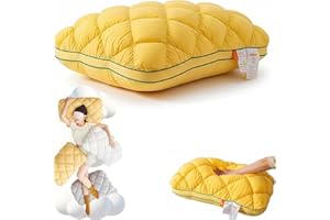 Pineapple Pillow, Pineapple Cloud-Like Pillow,Pineapples Cloud Pillows -Unique Cream Puff Pillow Waffle Grid,Breathable Cotto