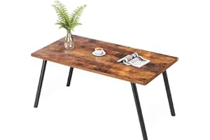 Coffee Table for Living Room, 27.5" Farmhouse Coffee Tables, Wood Rectangular Center, Small Square Cocktail, Easy Assembly, f