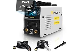 S SIMDER SSIMDER 120A Stick Welder and 80W Plastic Welder 2 in 1, Portable Inverter MMA ARC Welding Machine with Digital Display, Hot Stapler for Plastic Repair, 110V Welder for Car Repair, Home Maintenance ﻿