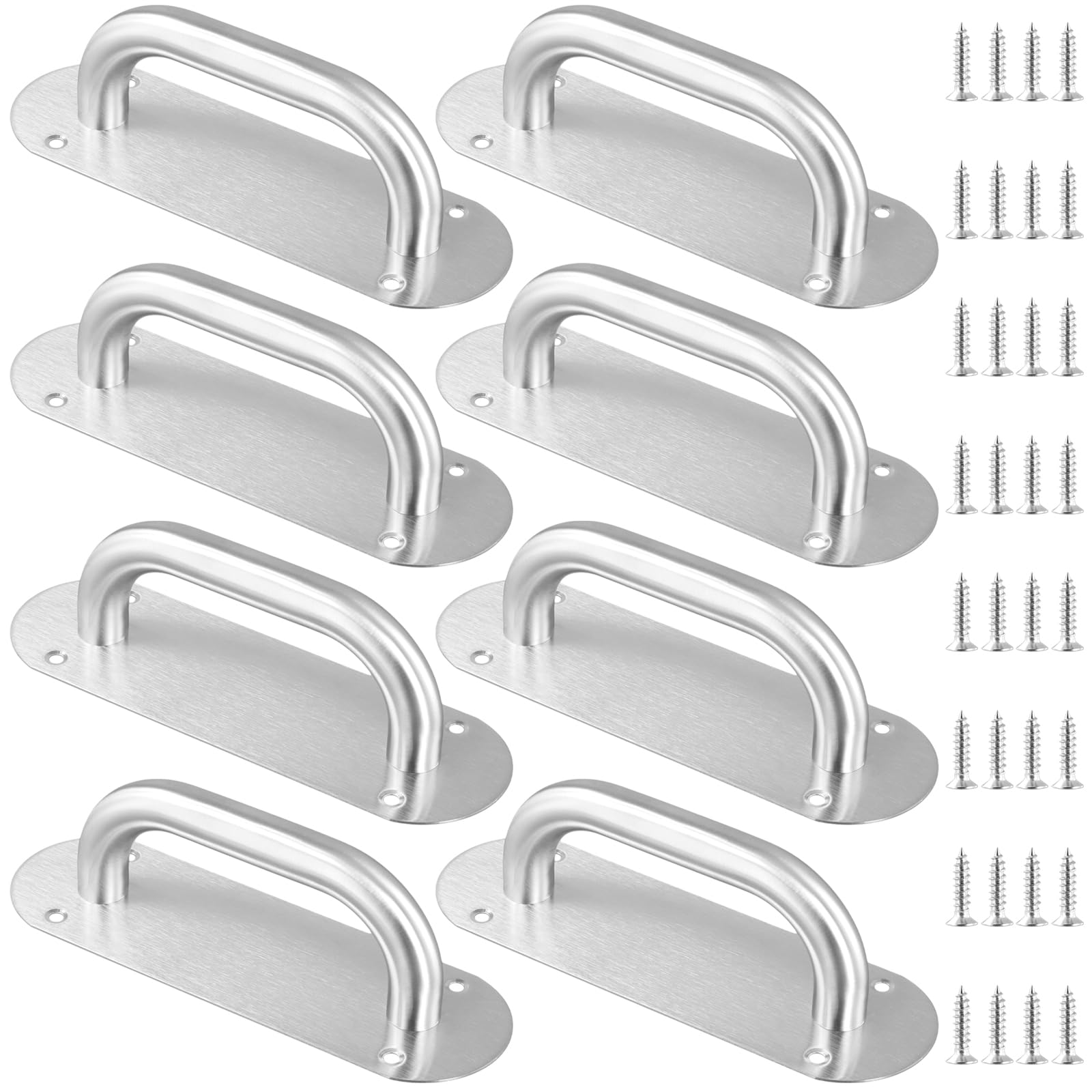 HONYUET 8PCS 200x65mm Sliding Door Handles, Stainless Steel Barn Pull Push Door Handles for Kitchen Cupboard Cabinet