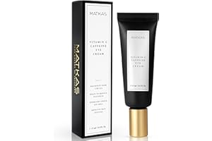 MATKAS Korean Vitamin C & Caffeine Eye Cream for Dark Circles and Puffiness - 15mL, Dark Circles Under Eye Treatment, Under E