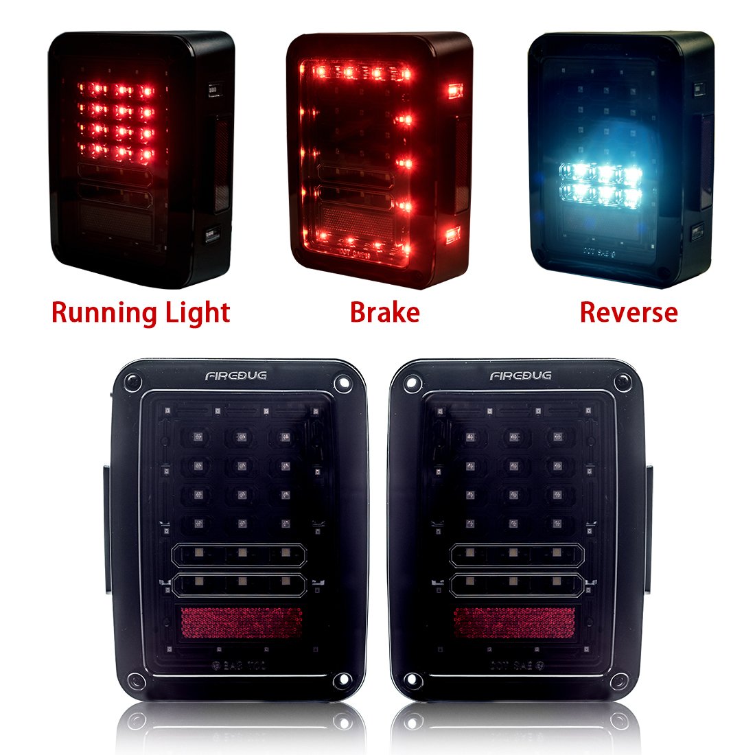 Amazon.com: Firebug Jeep Wrangler Rear LED Lights, Jeep Wrangler LED Tail  Lights, Jeep Tail Light, Jeep led tail lights for jeep wrangler, Jeep Rear  Lights, ...