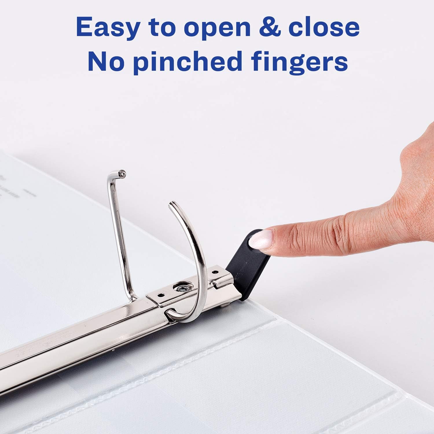 Avery Heavy Duty View 3 Ring Binder, 2" One Touch Slant Ring, Holds 8.5" x 11" Paper, 4 White Binders (79192) : Office Products