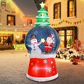 MUMTOP 7.68 FT Christmas Outdoor Inflatable with Snow Globe Holiday Decor | Waterproof, Christmas Blow Up, Built-in LED Lights,X'mas Party Decor Yard, Lawn, Garden,Holiday Home Décor