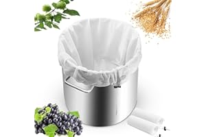 2 Pcs Brew Bags Reusable, 18"x16" Fine Mesh Strainer Tool, Home Brewing Wine Beer Making for Grains Grape Apple Cider Fruit P