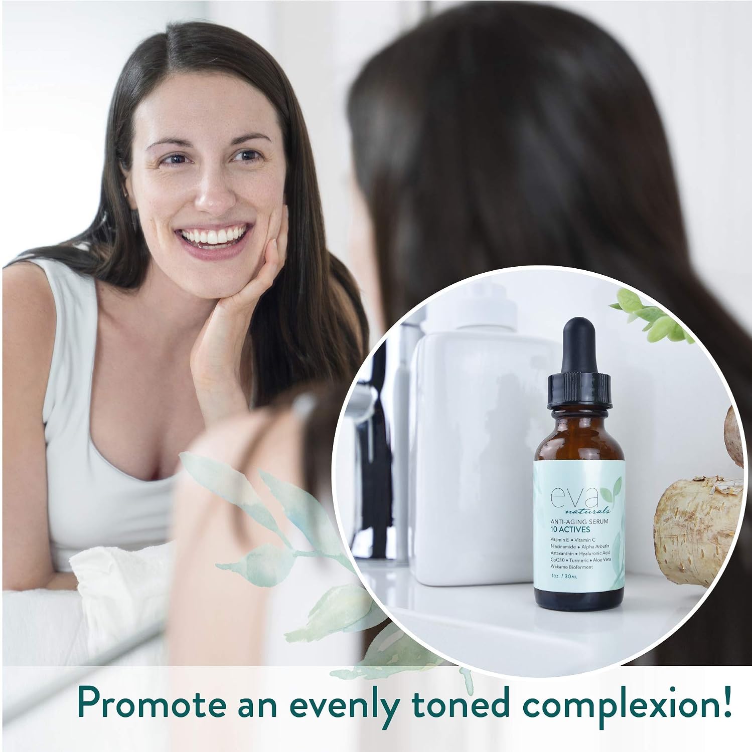 Eva Naturals 10 Actives Serum, Vitamin C, Niacinamide & Botanical Hyaluronic Acid - Image 4