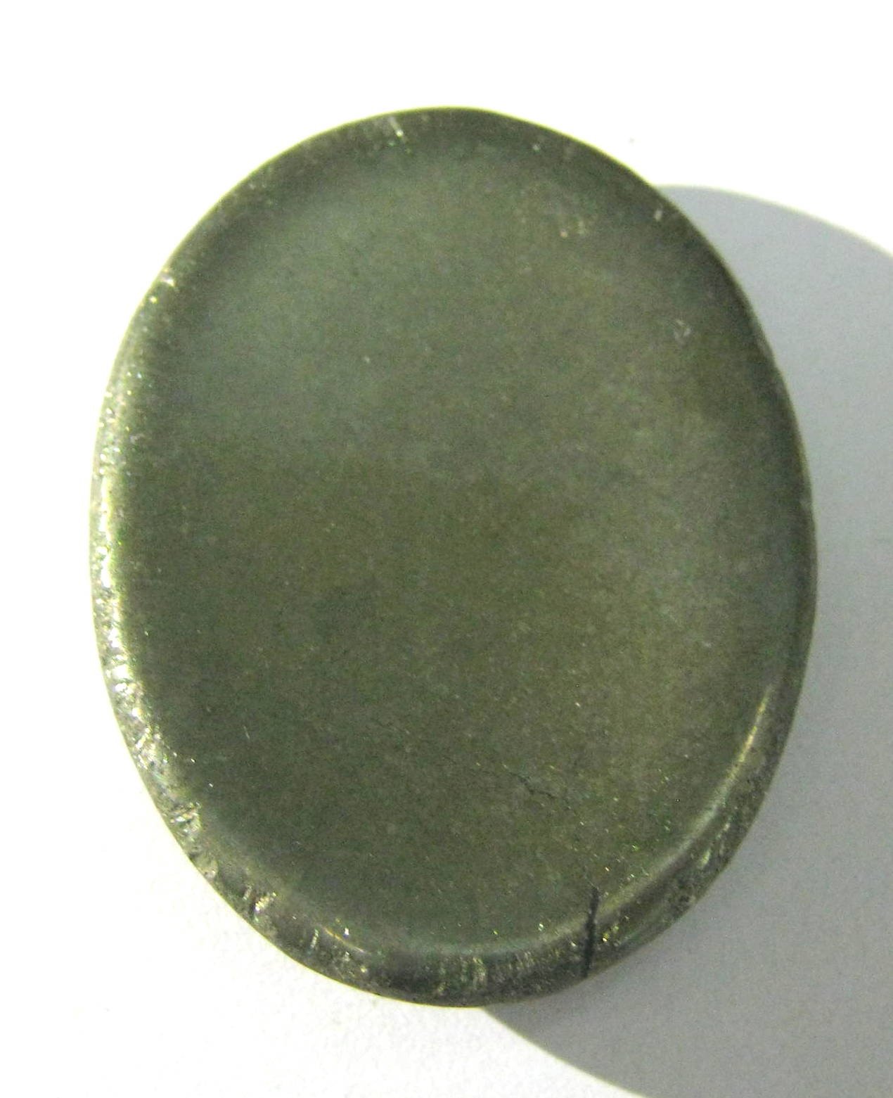 crystalmiracle Golden Pyrite Worry Stone Crystal Healing Reiki Feng Shui Gift Energy Thumb Gemstone