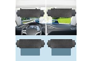 VEHARVIM 2 Pack Polarized Sun Visor Extender for Car with 2 Side Sunshade, Car Visor Extender Sun Blocker, Upgraded UV400 Car Sun Visor Extension with PC Lens, Anti-Glare Car Visor for Safe Driving