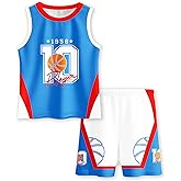 Kids Basketball Jerseys Boys and Girls Sleeveless Mesh Jersey Sets Youth Sport Training Uniforms