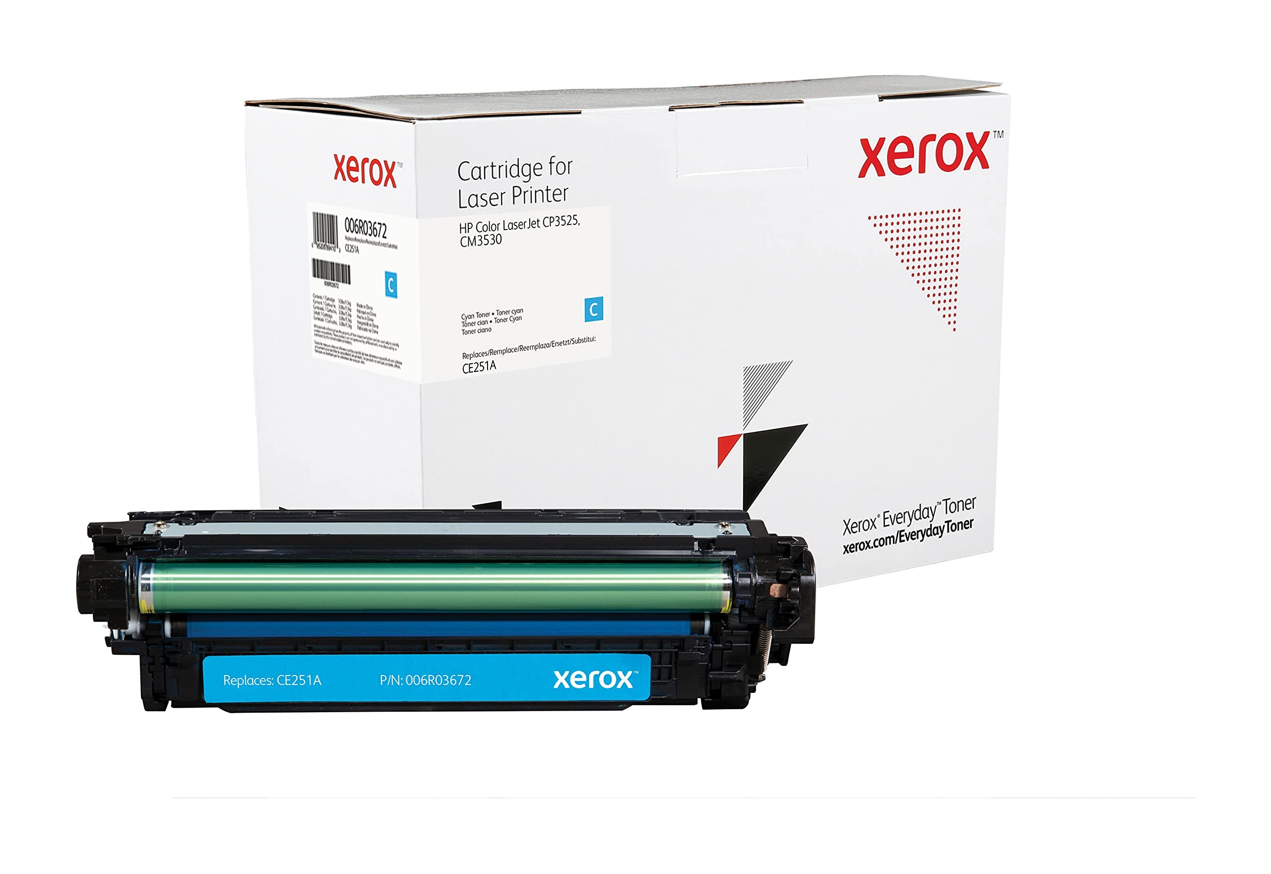 Xerox Everyday Cyan Toner compatible with HP 504A (CE251A), Standard Capacity