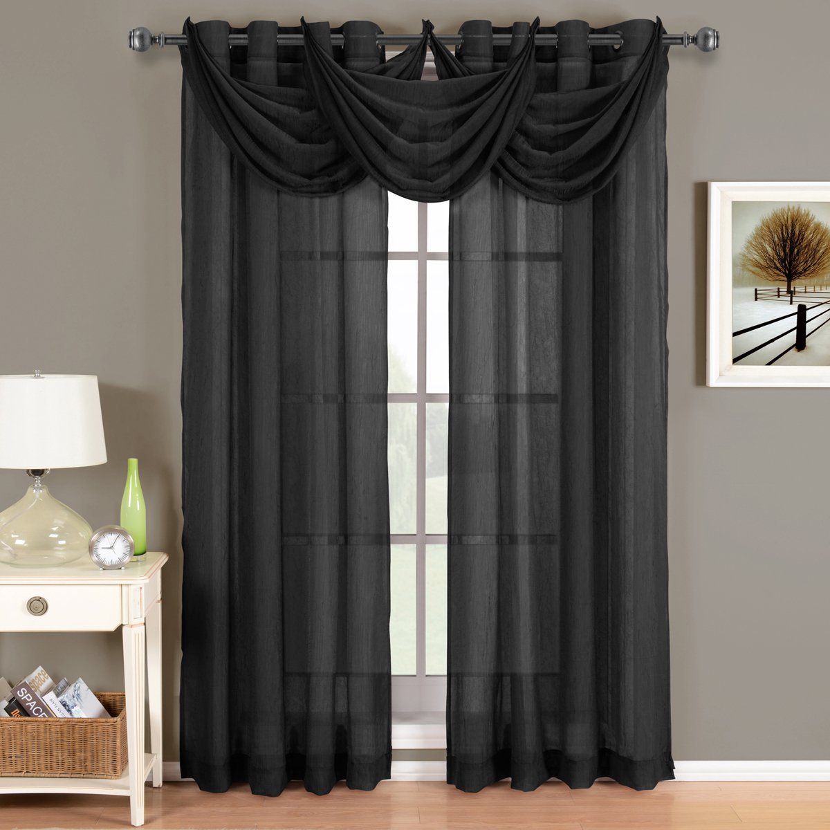 Amazon Com Royal Tradition Crushed Sheer Abri Grommet Curtain