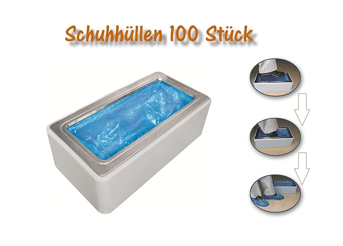 Kerafactum rutschhemmend Schuhhüllen Füßling Fußüberzieher Überzieher für Schuhe Schuhüberzieher Plastik universal - 100 Stüc