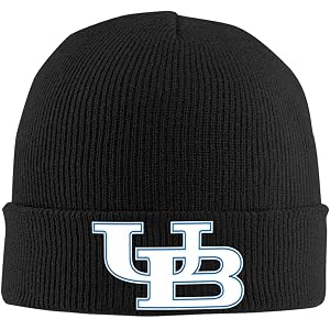 University At Buffalo Beanie Hat for Men and Women Winter Warm Hats Knit Slouchy Thick Skull Cap Black