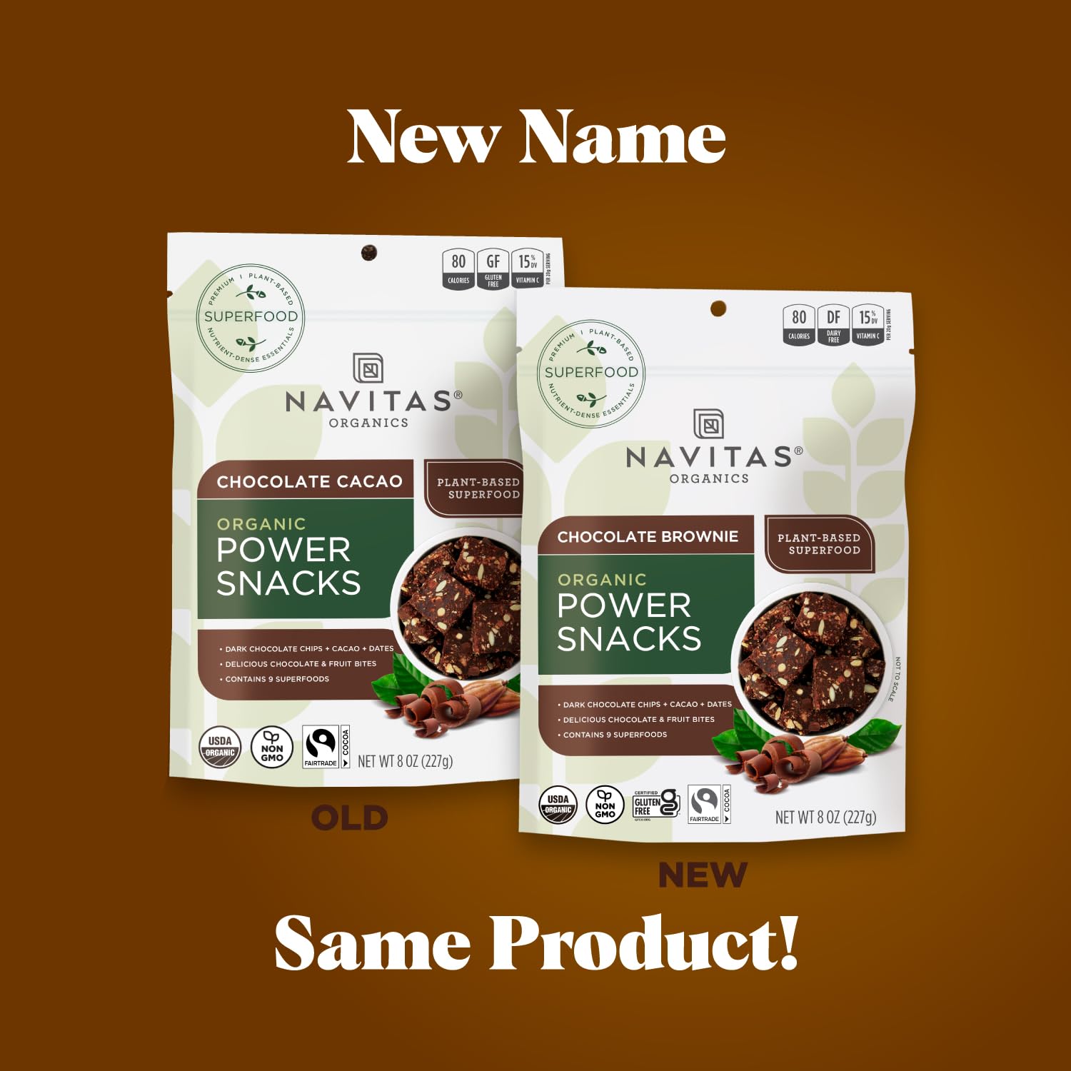 Navitas Organics Chocolate Brownie Superfood+ BITES – Power Snacks – All Natural Plant Based – Clean Energy & Nutrition – USDA Organic, Non GMO, Gluten Free, Kosher, Vegan (8oz. Bag 11 Servings)