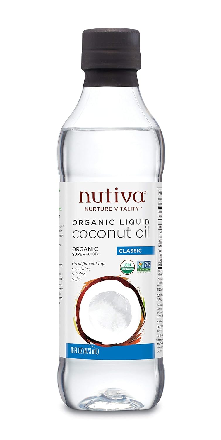 Nutiva Organic, Unrefined, Liquid Coconut Oil, 16-ounce