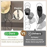 LINFIDITE Hat Rack Hanger Organizer 10 Pack Ring Style Wall/Door Mount view 2