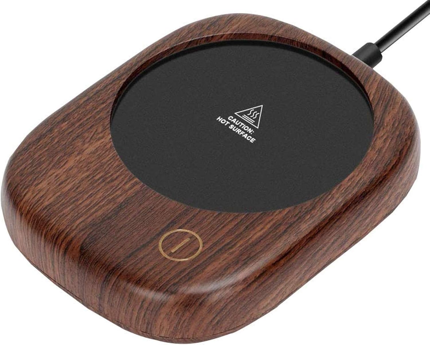 Coffee Cup Warmer for Desk with Touch Screen Switch, Coffee Mug Warmer for Office Home Use, Cup Warmer Plate for Coffee, Milk, Tea, Water(wood grain)