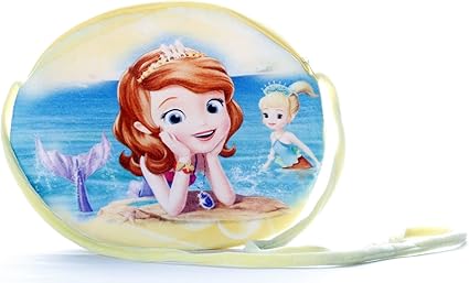 HC Toys LLP | Mermaid Princesses Soft Cute Cartoon Printed Canvas Material Sling Bags for Baby Girls Kids Casual Purse (Age 1 to 8 Years) | Yellow