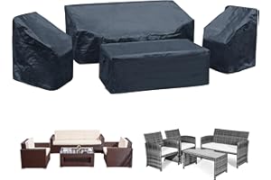 RAIN DEWAY COVERS RAINDEWAY COVERS Patio Furniture Covers,Outdoor Furniture Covers Waterproof Set ,Windproof 4 Piece Patio Set Cover Includ Sofa Cover, 2 Chair Covers, Coffee Table Cover More Waterproof