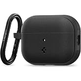 Caseology by Spigen Vault Designed for AirPods Pro 2 Case (2022/2023) | Non-Slip Grip Texture, Drop Protection Cover with Carabiner, Wireless Charging Compatible - Matte Black