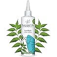 Happy Life Naturals-Dog Eye Wash Solution- Premium Eye Drops for Dogs and All kinds of Pets- Dog Eye Drops for Infection, Clears Tear Stains, Soothes Irritations- Neem Extract, Saline Solution - 120ml