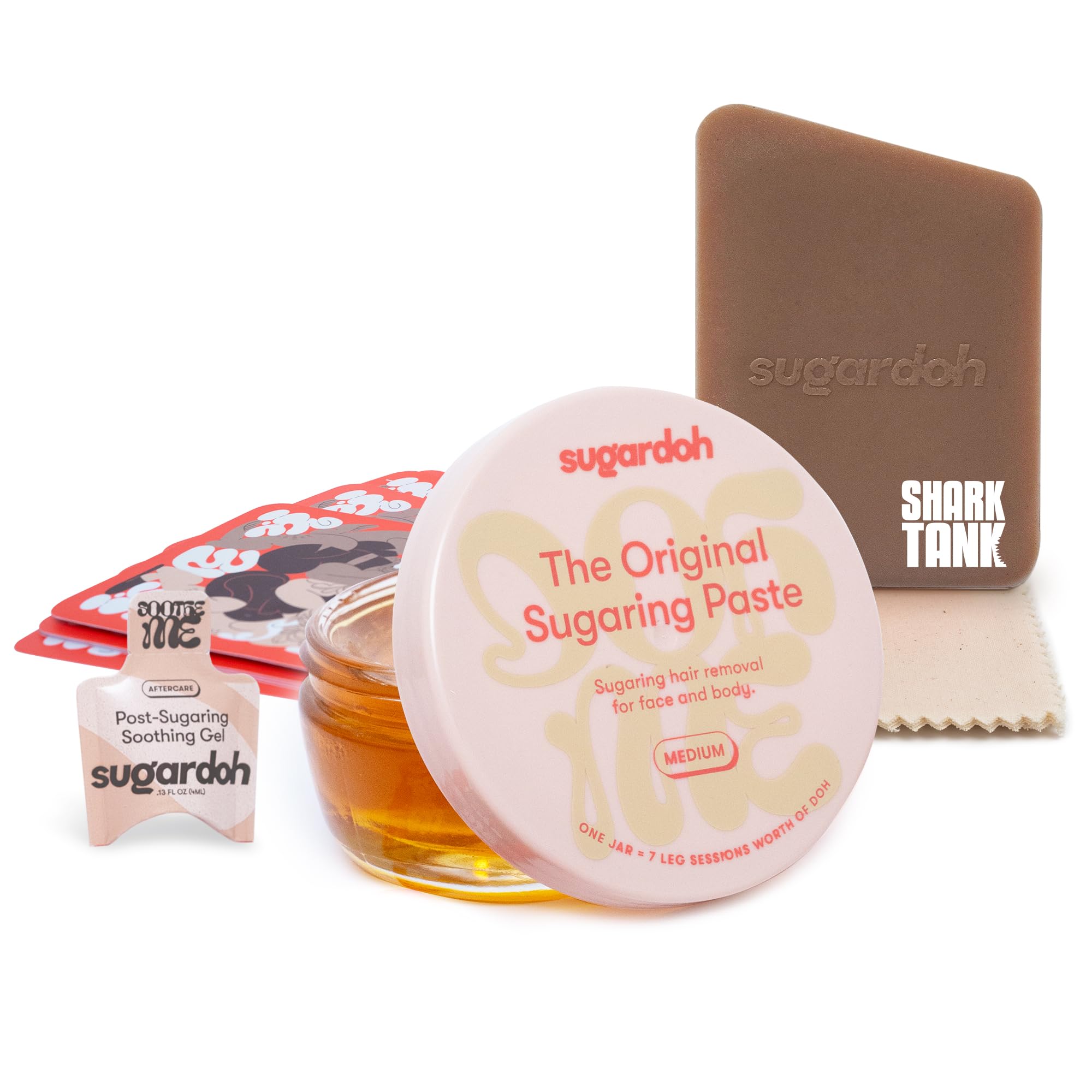 Sugar Waxing Kit for Women As Seen On Shark Tank (Vintage Kit Medium) - Face, Arms, & Legs - Sugar Wax Hair Removal - Sugaring Tiktok Products - Bikini Wax Kit for Women - Sugaring Kit