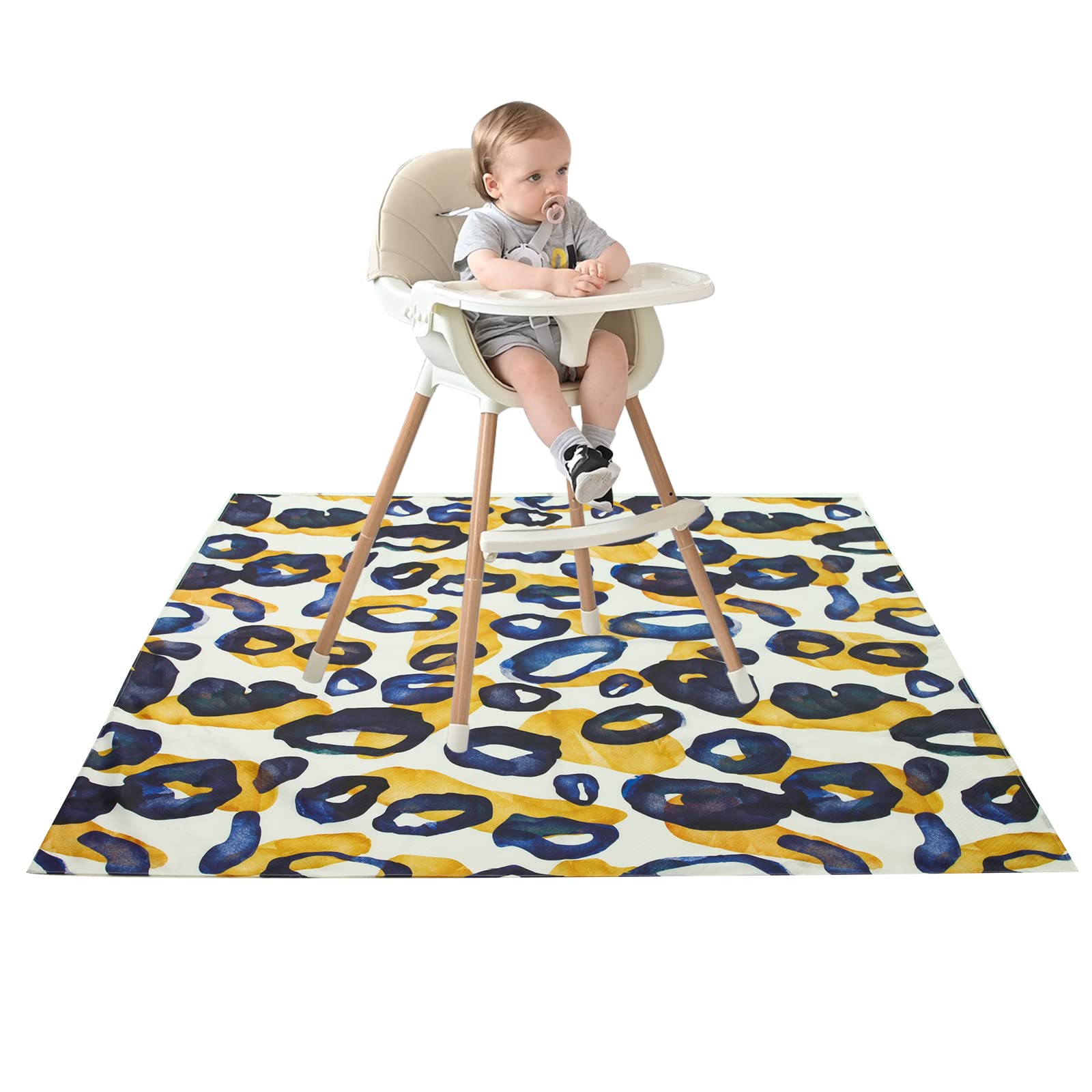 53'' Baby Floor Mat Splat Mat High Chair Mat Waterproof Mat for Toddlers Splat Mat for Under High Chair Kids Placemats for Dining Table High Chair Mat for Floor Mat for Under High Chair