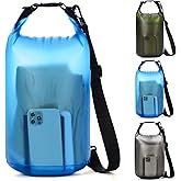 Dry Bags for Kayaking Waterproof, 5L/10L Dry Storage Bag, Roll Top Wet Bag for Swimming, Boating, Fishing,Camping & Beach