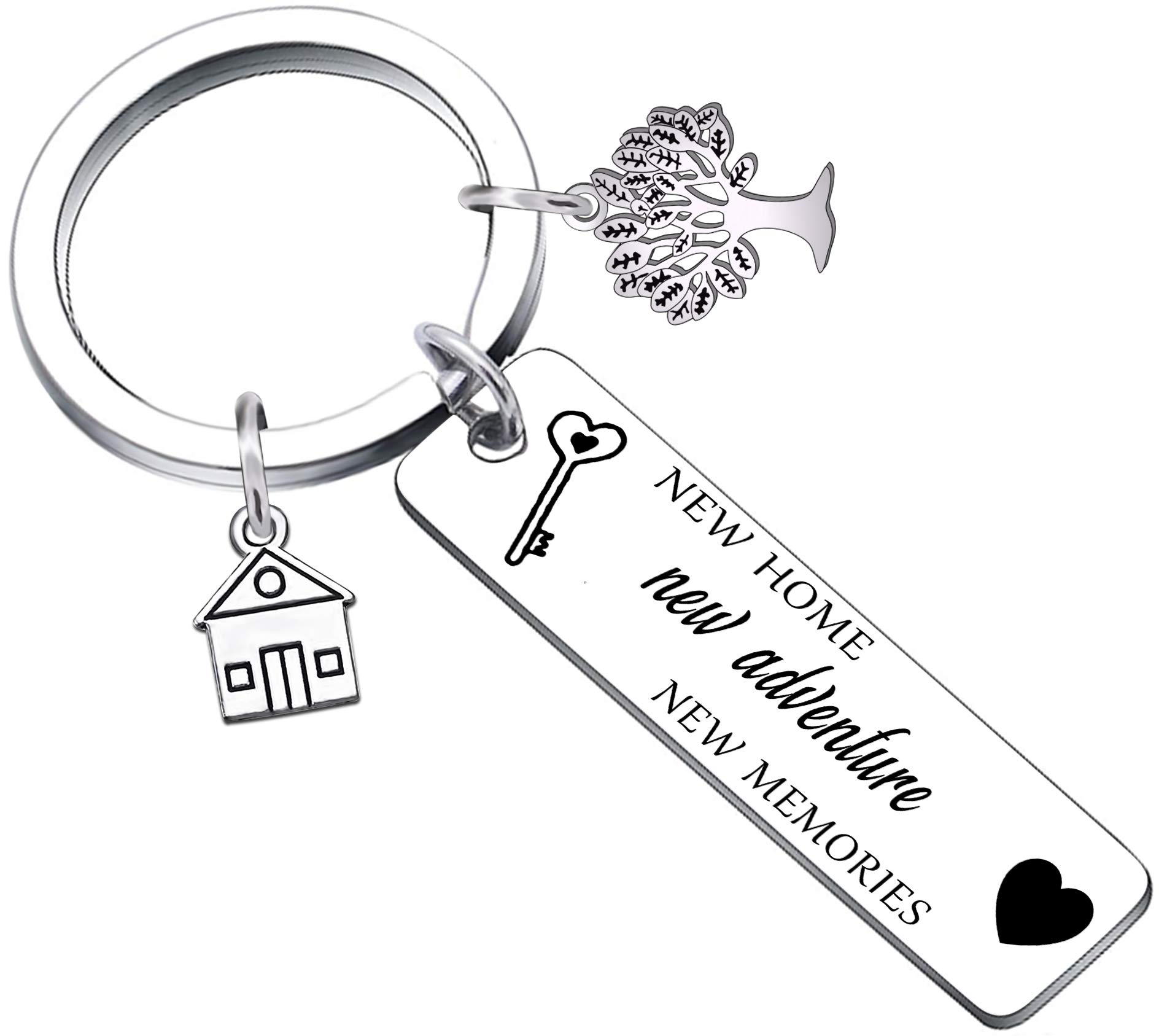 QMVMV New Home Keyring & Keychain - Housewarming Gifts for Relatives & Friends