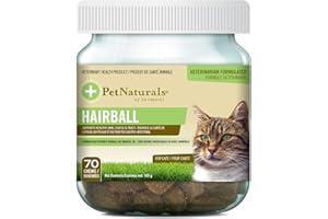 Pet Naturals, Hairball, Digestive and Skin, Supplement for Cats, Chicken Liver Flavor, 70 Bite-Sized Chews