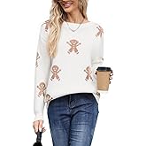 Alsol Lamesa Women's Cute Heart Sweater Crew Neck Long Sleeve Pullover Valentines Sweaters for Women