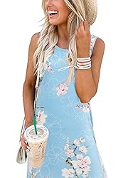 ANRABESS Women's Sleeveless Summer Loose Floral