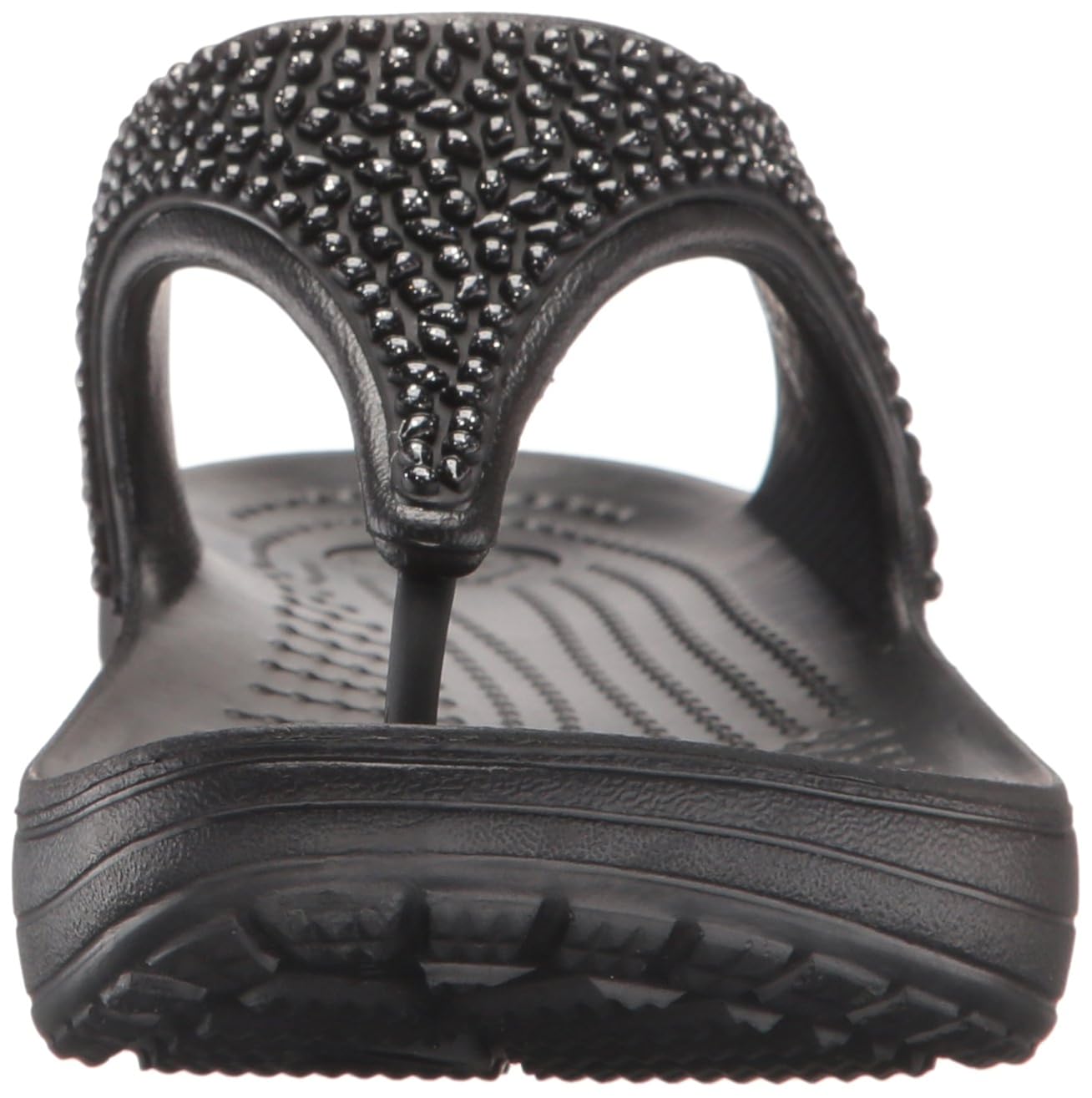 crocs sloane embellished women flip in black