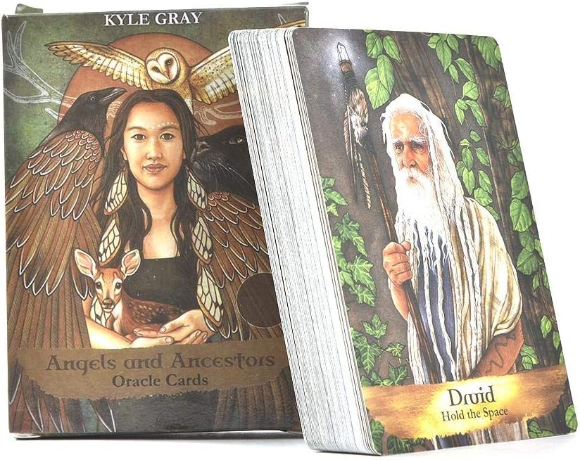 55 Card Board Game Divination Tarot Cards, Card Game Angel Ancestor Tarot Cards Set, Used for Game Divination, Modern Mystic Deck