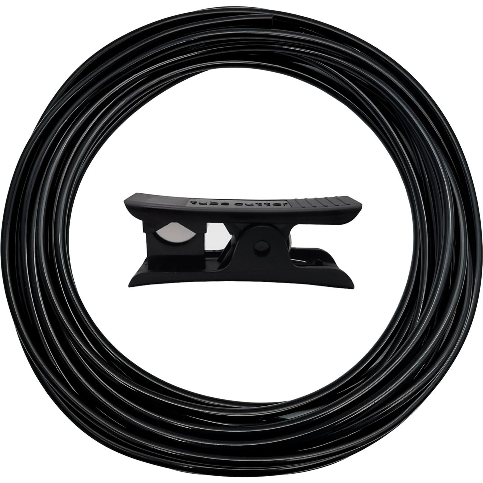 Irrigation Hose, CTRICALVER 10M 1/4 Inch Drip Irrigation Tubing, Garden Irrigation Pipe, with Hose Cutter for Farming Lawn Garden Watering (Black)