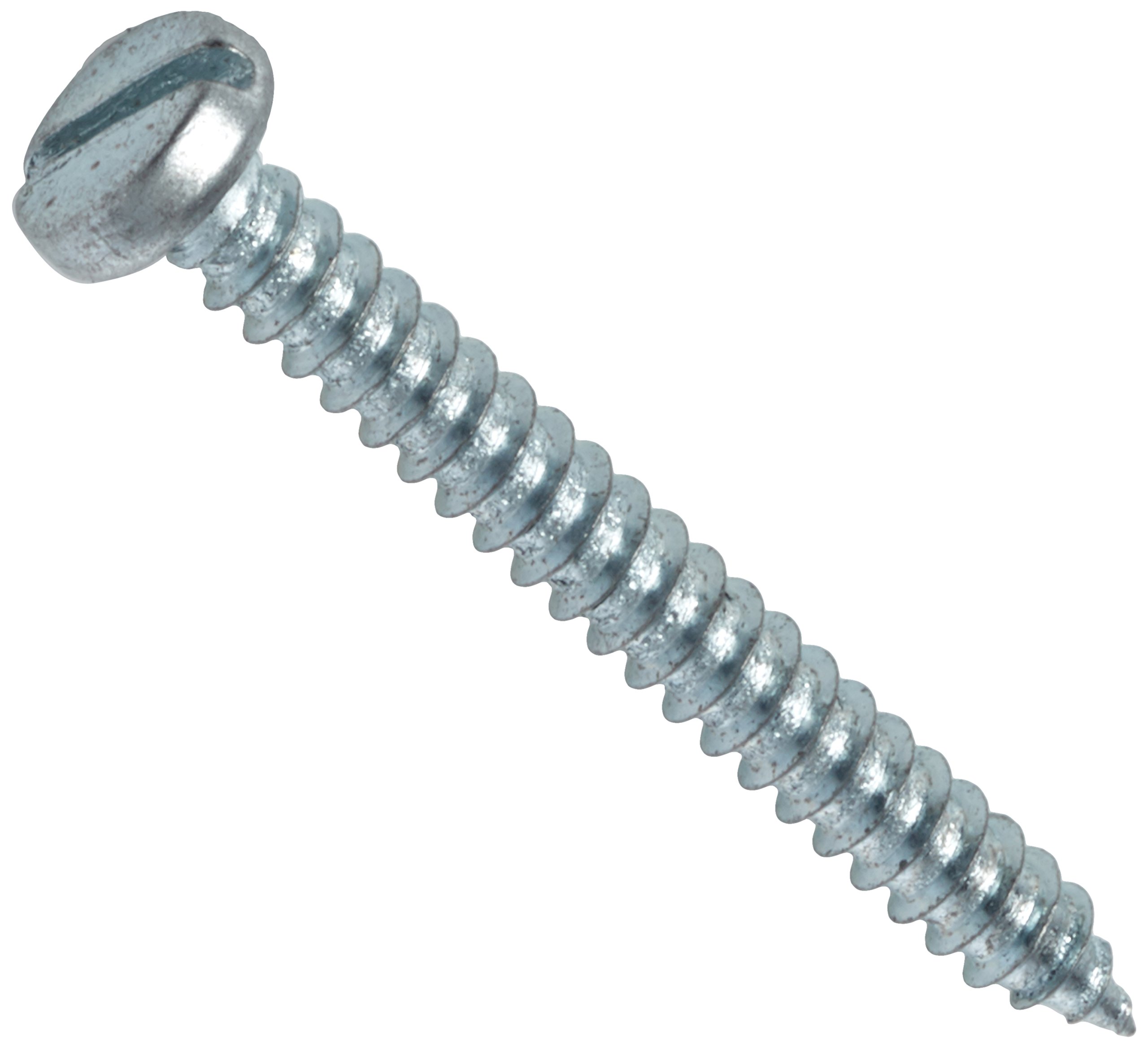 Merriway BH04308 (50 Pcs) Hardened Slotted Pan Head Self Tapping Screw for Sheet Metal, BZP 6 x 1.1/4 inch - Pack of 50 Pieces