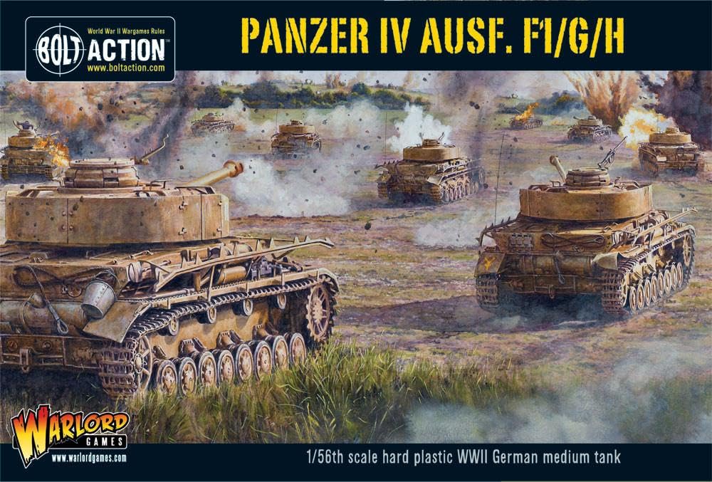 Warlord Games Panzer IV Ausf. F1/G/H Medium Tank 1:56 / 28mm German Army Plastic Scale Model Tank Kit for Bolt Action Highly Detailed World War 2 Miniatures