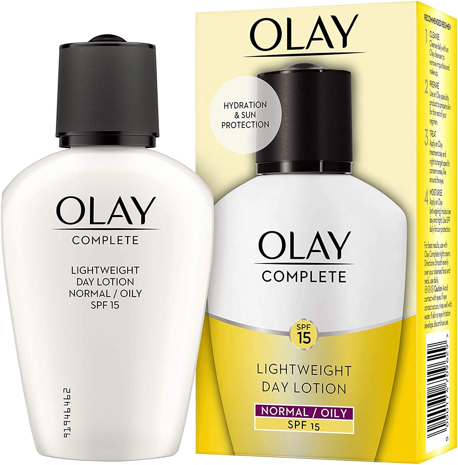 Olay Essentials Complete Care Daily UV Fluid with SPF 15 for Normal to Oily Skin 100 ml 2 Pack