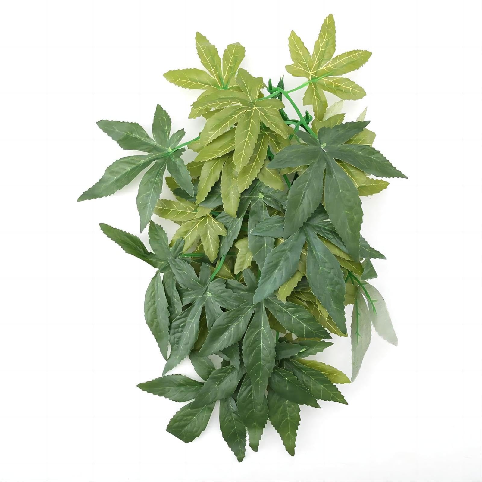 VIFERR Artificial Plant Aquarium Decoration Fake Leaves Aquarium Green Plants Reptile Terrarium Ornaments Fish Tank Decor(50cm)