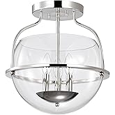 Nuvo Amado - 3 Light Semi-Flush Mount-14.25 Inches Tall and 14 Inches Wide-Polished Nickel Finish