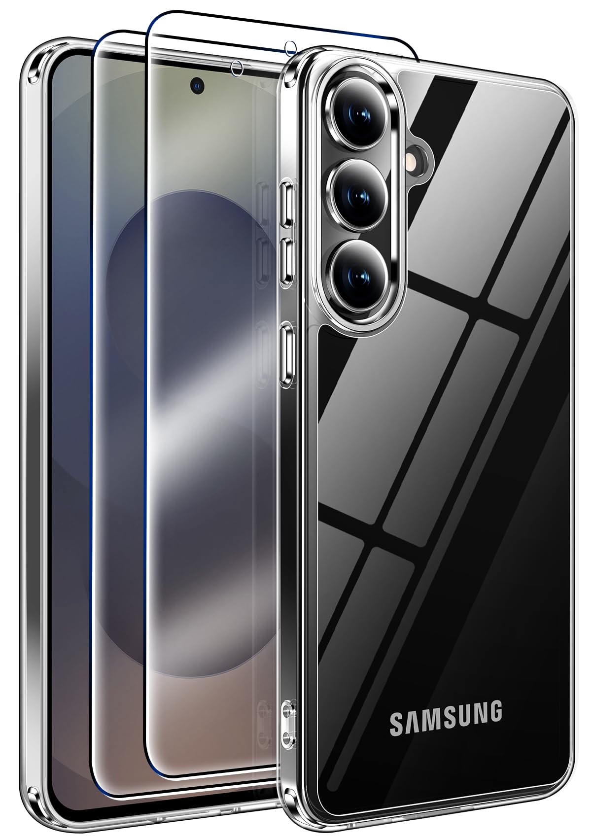 Photo 1 of MOZOTER for Samsung Galaxy S25 FE Case with Magnetic,[Compatible with MagSafe][12Ft Military Dropproof][2*Screen Protector] Translucent Anti-Slip Back Slim Shockproof Case for S25 FE-Clear